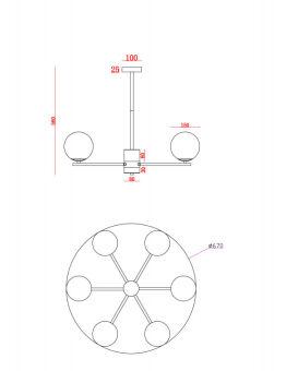 Люстра на штанге Freya FR5230PL-06BS