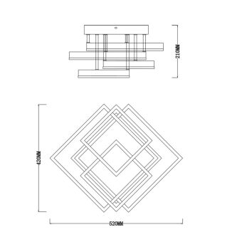 Накладная люстра Escada 10229/4LED White
