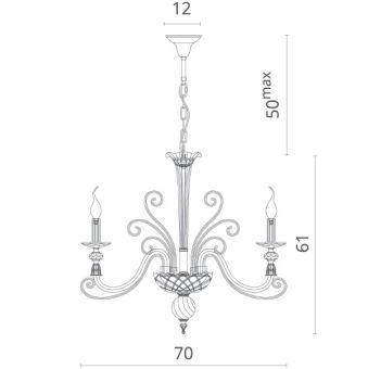 Подвесная люстра Divinare 8821/09 LM-6