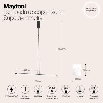 Подвесной светильник Maytoni P096PL-L11BK1