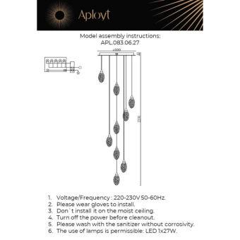 Каскадная люстра APLOYT APL.083.06.27