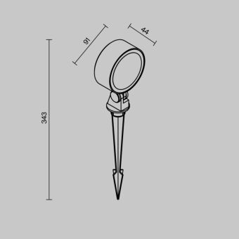 Грунтовый светильник Maytoni O495FL-L18B3K