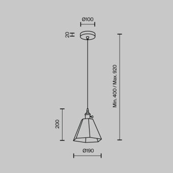 Подвесной светильник MODELUX MS.151.150 BS