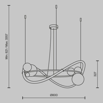 Подвесная люстра Maytoni MOD289PL-L53BS3K