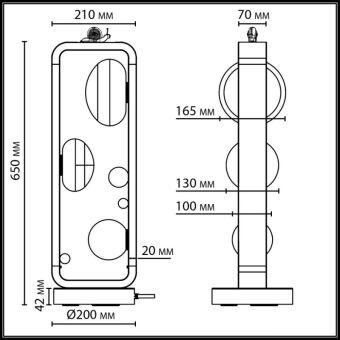 Садово-парковый светильник Odeon Light 5434/3FB