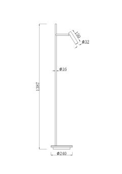 Торшер Maytoni Z010FL-L8B3K