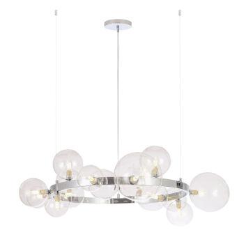 Подвесная люстра Crystal Lux AGATA SP15 V2 CHROME/TRANSPARENTE