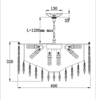 Подвесная люстра Fluorite FL1190-14P