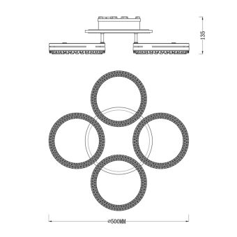 Накладная люстра Escada 10276/4LED APP