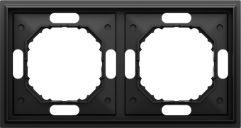 Рамка 2-я, черный графит, серия S08