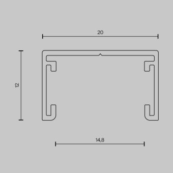 Шинопровод Maytoni Technical TRX172-113B