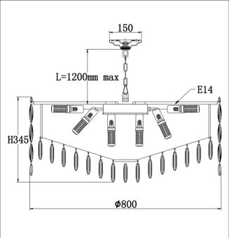 Подвесная люстра Fluorite FL1061-22P