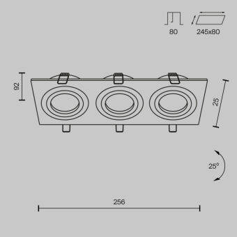 Встраиваемый светильник Maytoni Technical DL024-2-03W