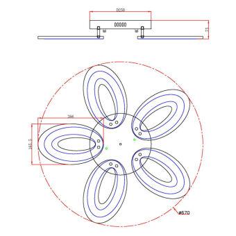 Накладная люстра Escada 10211/5LED