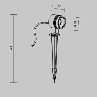 Грунтовый светильник Maytoni O493FL-L3GF3K