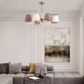 Люстра на штанге Eurosvet 60149/8 латунь