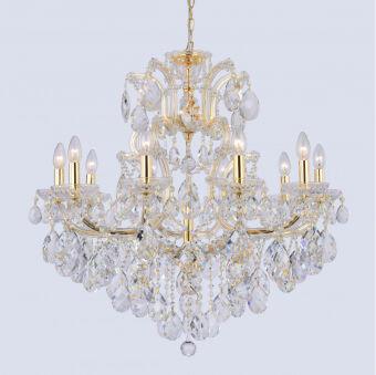 Подвесная люстра Crystal Lux ISABEL SP11 GOLD/TRANSPARENT