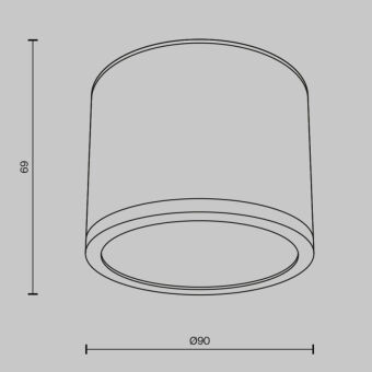 Накладной светильник Maytoni Technical C095CL-GX53-GR