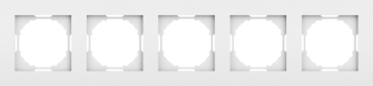 Рамка 5-я, матовый белый, серия A07