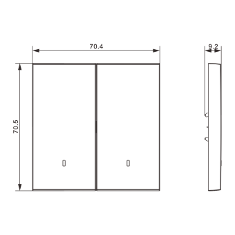 Клавиша 2-я с подсветкой, матовый белый, серия S08
