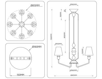 Подвесная люстра Ambrella Light LH75403