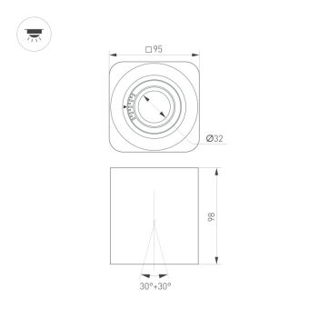 Накладной светильник Arlight 055750