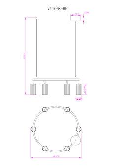 Подвесная люстра Moderli V11068-6P