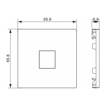 Накладка 1-я для розеток RJ45, TV, SAT, матовый кашемир, серия A07