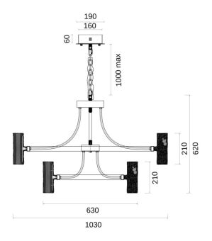 Подвесная люстра Fluorite FL1090-24P