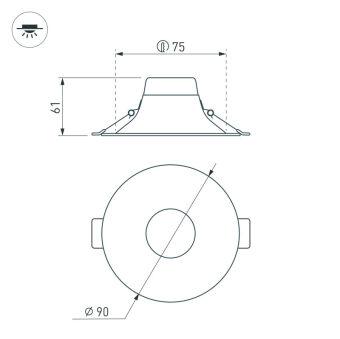 Встраиваемый светильник Arlight 035550