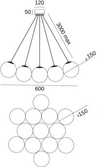 Подвесная люстра Fluorite FL1048-13P