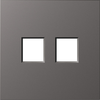 Накладка 2-я для розеток RJ45, TV, SAT, матовый титан, серия S08