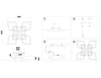 Накладная люстра Ambrella Light FA8912