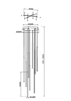 Каскадная люстра Maytoni MOD236PL-L54BS3K