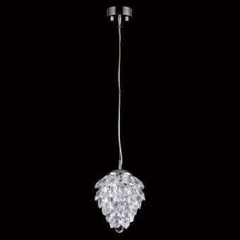 Подвесной светильник Crystal Lux CHARME SP1+1 LED CHROME/TRANSPARENT