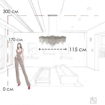 Подвесная люстра LOFT IT 10404/1150L SN