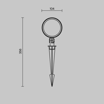 Грунтовый светильник Maytoni O495FL-L25B3K