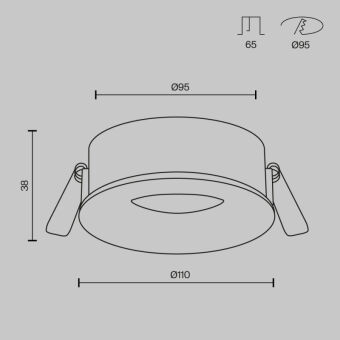 Влагозащищенный светильник Maytoni Technical DL027-GX53-W