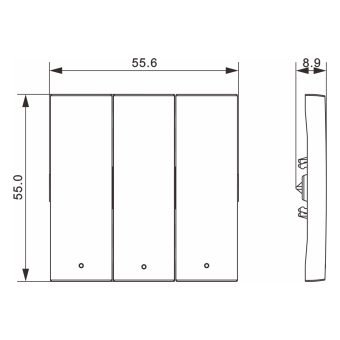 Клавиша 3-я с подсветкой, мокко, серия A07