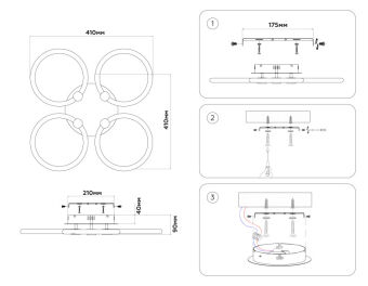 Накладная люстра Ambrella Light FA3808
