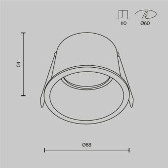 Встраиваемый светильник Maytoni Technical DL049-01W