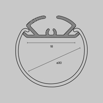 Профиль Maytoni Technical ALM-D30-S-2M