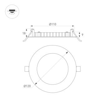 Встраиваемый светильник Arlight 049176