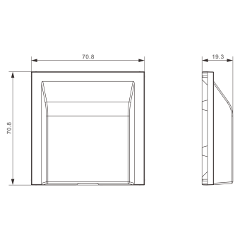 Кабельный вывод, черный графит, серия S08