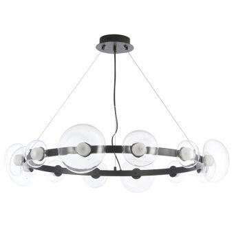 Подвесная люстра Crystal Lux BOSQUE SP12 BLACK/TRANSPARENT