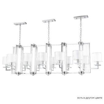 Подвесная люстра Crystal Lux NICOLAS SP12 L1600 NICKEL/WHITE