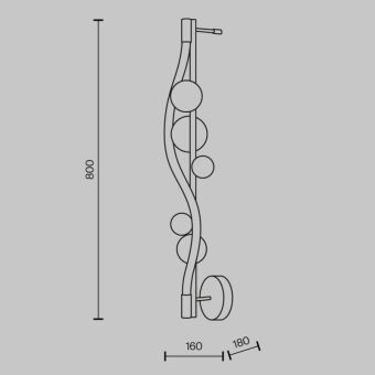 Бра Maytoni MOD289WL-L18BS3K