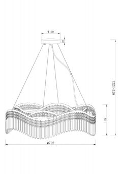 Подвесная люстра Maytoni DIA201PL-10G