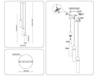 Подвесной светильник Ambrella Light LH53257