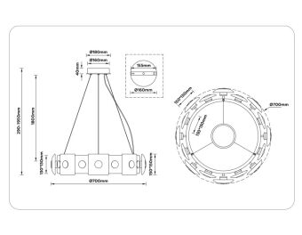 Подвесная люстра Ambrella Light LH31027